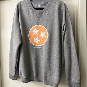 VINTAGE •Gray and Orange •TN •TRI -Star Sweater•WMNS XXL•